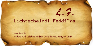 Lichtscheindl Fedóra névjegykártya